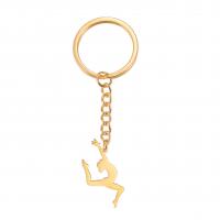 Stainless Steel Key Clasp 304 Stainless Steel Dancing Girl Vacuum Ion Plating for woman 24.5mm Sold By PC