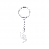 Stainless Steel Key Clasp, 304 Stainless Steel, Dancing Girl, Vacuum Ion Plating, for woman, more colors for choice, 24.5mm,14.2x39.2mm, Sold By PC