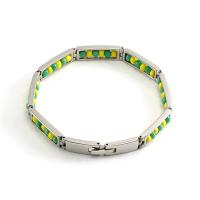 Titanium Steel Bracelet with Seedbead Vacuum Ion Plating fashion jewelry & Unisex Length Approx 8.3 Inch Sold By PC