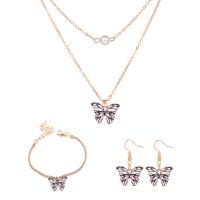 Zinc Alloy Jewelry Sets bracelet & earring & necklace with 1.97 2.09inch extender chain gold color plated three pieces & fashion jewelry & for woman nickel lead & cadmium free Length Approx 16.06 Inch Approx 6.54 Inch Sold By Set