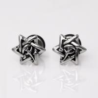 Titanium Steel  Earring anoint fashion jewelry & Unisex original color 9mm Sold By Pair