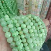 Natural Jade Beads Green Jade Round polished DIY green Sold Per Approx 38 cm Strand