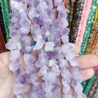 Kristall-Perlen, Amethyst, Unregelmäßige, poliert, DIY, violett, 12x15mm, verkauft per ca. 38 cm Strang