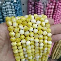 Natural Jade Beads, Persian Jade, Round, DIY & different size for choice, yellow, Sold Per Approx 38 cm Strand