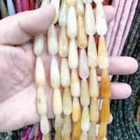Mixed Gemstone Beads, Natural Stone, Teardrop, polished, DIY & different materials for choice, more colors for choice, 10x30mm, Approx 11PCs/Strand, Sold By Strand