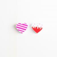 Drvene perle, Hemu + kuglice, Srce, možete DIY & različitih dizajna za izbor, više boja za izbor, 22mm, Prodano By PC