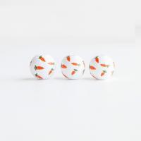 Easter Jewelry Hemu Beads Round printing DIY white 16mm Sold By PC