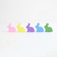 Joyas de Pascua, Hemu+Abalorios, Conejo, Lindo & Bricolaje, más colores para la opción, 24x25x8mm, Vendido por UD