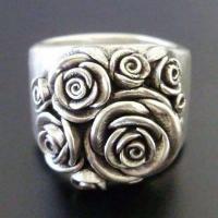 Cink Alloy Finger Ring, starinski srebrne boje pozlaćen, modni nakit & različite veličine za izbor & za žene, nikal, olovo i kadmij besplatno, Prodano By PC
