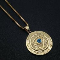 Evil Eye Jewelry Necklace Zinc Alloy with 1.96inch extender chain plated fashion jewelry & Unisex nickel lead & cadmium free Length Approx 17.71 Inch Sold By PC