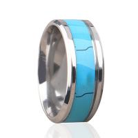 Titanium Steel Finger Ring, polished, fashion jewelry & Unisex & different size for choice, 8mm, Sold By PC