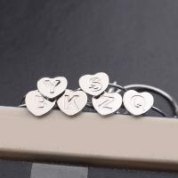 Zinc Alloy Finger Ring Heart polished fashion jewelry & for woman silver color nickel lead & cadmium free Sold By PC