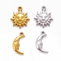 Stainless Steel Pendants, 304 Stainless Steel, Vacuum Ion Plating, fashion jewelry & DIY & different styles for choice, more colors for choice, 3PCs/Bag, Sold By Bag