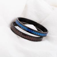 Titanium stål armbånd, med Carbon Fiber, mode smykker & forskellige stilarter for valg & for kvinde, flere farver til valg, 8mm, Indvendig diameter:Ca. 54.5mm, Solgt af PC