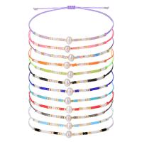 Gemstone Bracelets, Seedbead, with Plastic Pearl, handmade, adjustable & for woman, more colors for choice, 2mm, Length:Approx 15-30 cm, Sold By PC