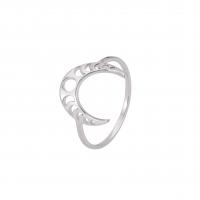 Edelstahl Ringe, 201 Edelstahl, Mond, unisex & verschiedene Größen vorhanden, keine, 13.70x1.10mm, verkauft von PC