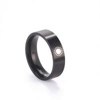 Stainless Steel Finger Ring 201 Stainless Steel Sun Vacuum Ion Plating laser pattern & Unisex Sold By PC