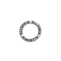 Colgantes de Aleación de Zinc, Donut, chapado en color de plata, Bricolaje, libre de níquel, plomo & cadmio, 22.20x22.20mm, Vendido por UD