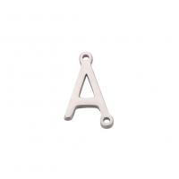 Stainless Steel Connector, 304 Stainless Steel, Alphabet Letter, DIY & different size for choice & 1/1 loop, original color, Sold By PC