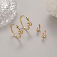 Brass Leverback Earring Vacuum Ion Plating fashion jewelry golden nickel lead & cadmium free Sold By Pair