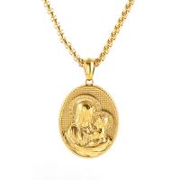 Titanstahl Halskette, 18 K vergoldet, Geprägt & unisex, 26x32mm, Länge:ca. 19.7 ZollInch, verkauft von PC