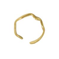 Partículas de acero Anillo de dedo Cuff, chapado en oro de 18 K, ajustable & para mujer, 20mm, Vendido por UD