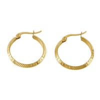 Titantium acciaio orecchino a sostegno, laccato oro 18K, gioielli di moda & per la donna, 23x3.50mm, Venduto da coppia