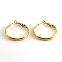 304 Stainless Steel Lever Back Earring, Donut, 18K gold plated, fashion jewelry & for woman, 30mm, Sold By Pair