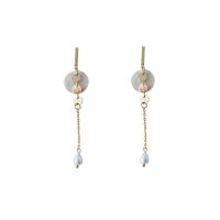 Freshwater Pearl Earrings with Resin & Brass 925 sterling silver post pin 14K gold plated Natural & fashion jewelry & for woman two different colored Sold By Pair