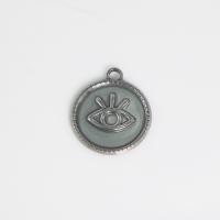 Stainless Steel Pendants, 304 Stainless Steel, Flat Round, vintage & DIY, original color, 19x22x2mm, Sold By PC