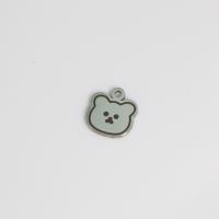 Stainless Steel Animal Pendants, 304 Stainless Steel, Bear, polished, cute & DIY, original color, 10x11x1mm, Sold By PC