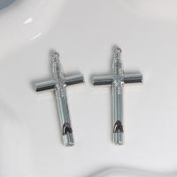 Zinc Alloy Cross Pendants silver color plated DIY nickel lead & cadmium free Sold By PC