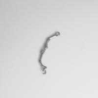 Conectores de Aleación de Zinc, chapado en color de plata, Joyería & Bricolaje & 1/1 aro, libre de níquel, plomo & cadmio, 45mm, Vendido por UD