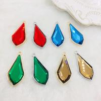 Crystal Pendants with Zinc Alloy Teardrop plated fashion jewelry & DIY & faceted Sold By PC