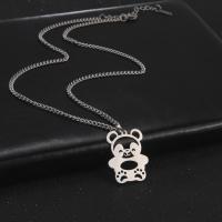 Sweater Chain Necklace, Titanium Steel, with 304 Stainless Steel, with 1.96inch extender chain, Bear, fashion jewelry & Unisex, original color, nickel, lead & cadmium free, 24.5*30mm, Length:Approx 17.71 Inch, Sold By PC