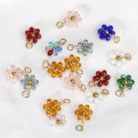 Stainless Steel Pendants, 304 Stainless Steel, with Crystal, DIY & enamel, more colors for choice, 5mm, 20PCs/Bag, Sold By Bag