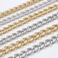 Aluminum Chains, DIY & different size for choice, more colors for choice, nickel, lead & cadmium free, 1m/Bag, Sold By Bag