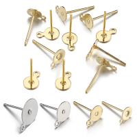 304 Stainless Steel Earring Drop Component, plated, DIY & different size for choice, more colors for choice, nickel, lead & cadmium free, 50PCs/Bag, Sold By Bag