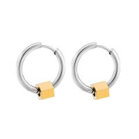 Titanium Steel  Earring, plated, fashion jewelry & Unisex, 16mm,6mm, Sold By Pair