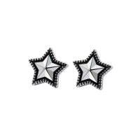 Boucle d'oreille Acier Titane, étoile, Oindre, bijoux de mode & unisexe, 15mm, Vendu par PC
