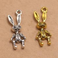 Tibetan Style Animal Pendants, Rabbit, plated, fashion jewelry & DIY, more colors for choice, nickel, lead & cadmium free, 30x11x5.50mm, Sold By PC