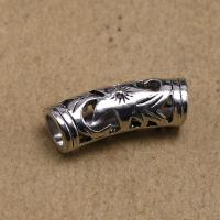 Zink legeret rør perler, Zinc Alloy, antik sølv farve forgyldt, Vintage & hule, nikkel, bly & cadmium fri, 21x7mm, Hole:Ca. 5mm, Solgt af PC