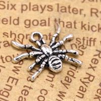 Tibetan Style Animal Pendants, Spider, antique silver color plated, vintage & DIY, nickel, lead & cadmium free, 14x19x2mm, Sold By PC