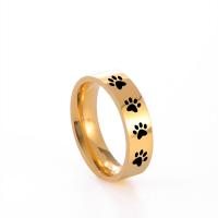 Stainless Steel Finger Ring 201 Stainless Steel Claw Vacuum Ion Plating laser pattern & Unisex Sold By PC