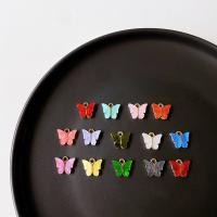 Resin Pendant, Butterfly, cute & DIY & epoxy gel, more colors for choice, nickel, lead & cadmium free, 13x14x3mm, Approx 100PCs/Bag, Sold By Bag
