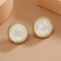 Zinc Alloy Stud Earring Round Vacuum Ion Plating micro pave cubic zirconia gold nickel lead & cadmium free Sold By Pair