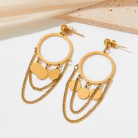 Stainless Steel Drop Earring 304 Stainless Steel plated fashion jewelry Sold By Pair