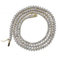 Messing Armband und Halskette, plattiert, verschiedene Größen vorhanden & Micro pave Zirkonia & für Frau, keine, 3mm, verkauft von PC