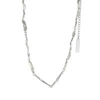 Collar de Acero Titanio, Partículas de acero, con aleación de zinc, con 10cm extender cadena, Joyería & para mujer, plateado, longitud:aproximado 34 cm, Vendido por UD