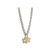 Titanium Steel Necklace with Zinc Alloy with 6cm extender chain Flower polished fashion jewelry & Unisex 18mm Length Approx 48 cm Sold By PC